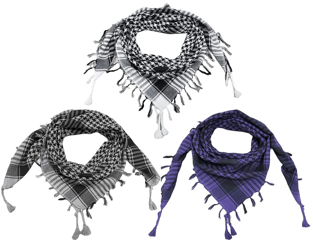 4447 Shemagh Scarf - /100% Cotton Military Shemagh Keffiyeh Scarf Arafat